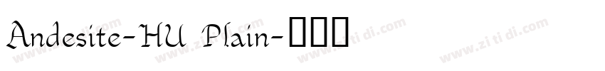 Andesite-HU Plain字体转换